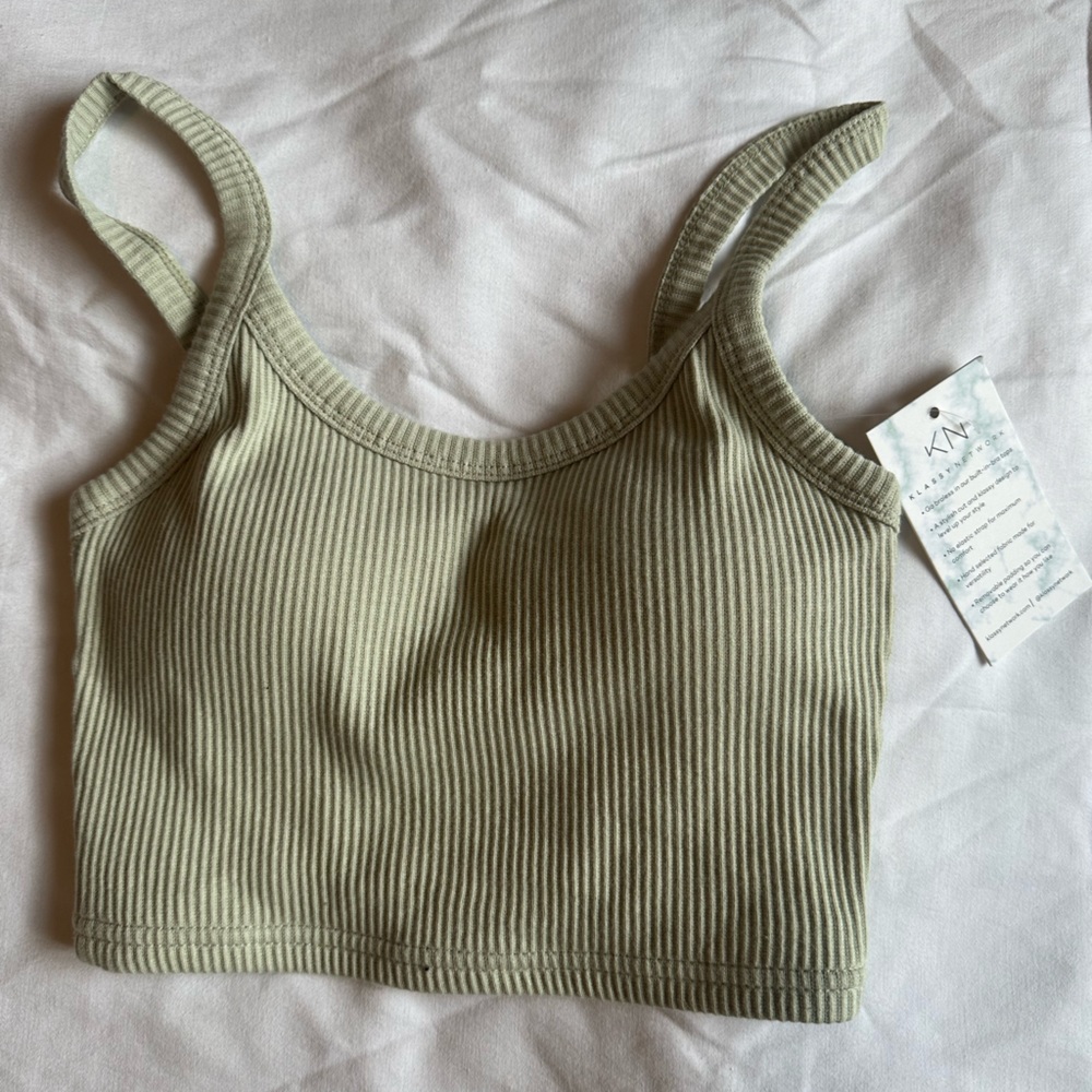 Klassy Network cropped ribbed tank top